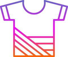 camisa línea degradado icono diseño vector