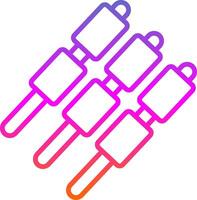 Marshmallows Line Gradient Icon Design vector