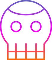 Skull Line Gradient Icon Design vector