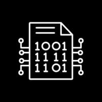 Encryption Data Line Inverted Icon Design vector