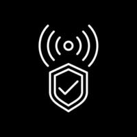 Wifi Signal Line Inverted Icon Design vector