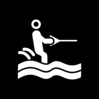 Surfing Glyph Inverted Icon Design vector