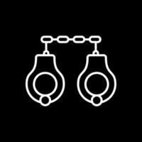 Handcuffs Line Inverted Icon Design vector