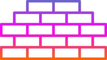 Wall Line Gradient Icon Design vector