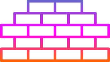 Wall Line Gradient Icon Design vector