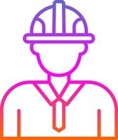 Engineer Line Gradient Icon Design vector