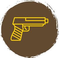 Gun Line Gradient Icon Design vector