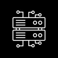Database Architecture Line Inverted Icon Design vector