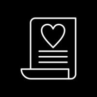 Wish List Line Inverted Icon Design vector