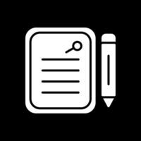 Notepad Glyph Inverted Icon Design vector