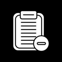 Notepad Glyph Inverted Icon Design vector