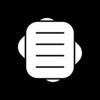 Notepad Glyph Inverted Icon Design vector