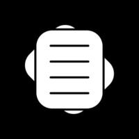 Notepad Glyph Inverted Icon Design vector