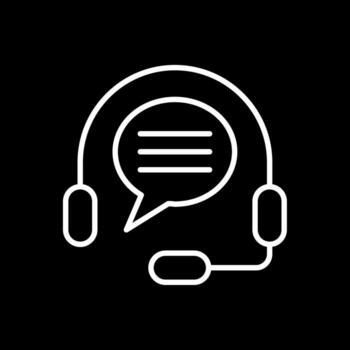 OnLine Circle Multi Circle Support Line Inverted Icon Design vector