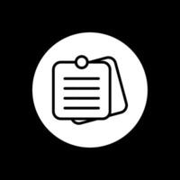 Sticky Notes Glyph Inverted Icon Design vector