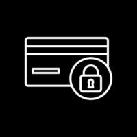 Secure Payment Line Inverted Icon Design vector