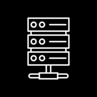 Server Rack Line Inverted Icon Design vector