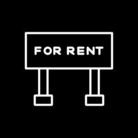 For Rent Line Inverted Icon Design vector