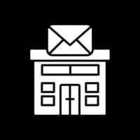 Post Office Glyph Inverted Icon Design vector