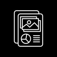 Unstructured Data Line Inverted Icon Design vector