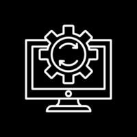 Data Processing Line Inverted Icon Design vector