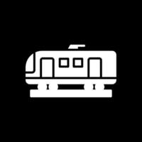 High Speed Train Glyph Inverted Icon Design vector