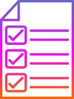 Check In Line Gradient Icon Design vector