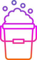 Bucket Line Gradient Icon Design vector