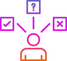 Decide Line Gradient Icon Design vector
