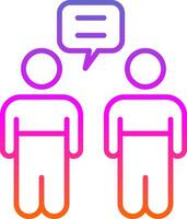 Relationship Line Gradient Icon Design vector