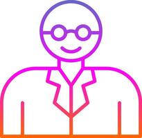 Professor Line Gradient Icon Design vector