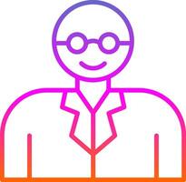 Professor Line Gradient Icon Design vector