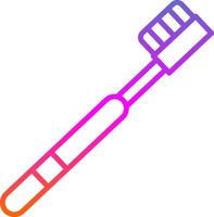 Toothbrush Line Gradient Icon Design vector