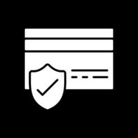 Secure Payments Glyph Inverted Icon Design vector