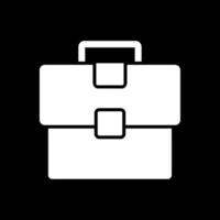 Briefcase Glyph Inverted Icon Design vector