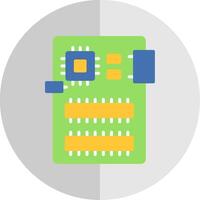 Circuit Board Flat Scale Icon Design vector