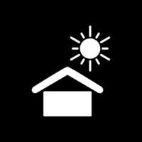 Keep Away From Heat Glyph Inverted Icon Design vector