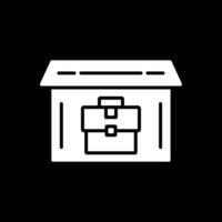 Job Centre Glyph Inverted Icon Design vector