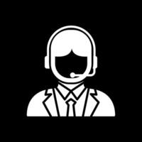 Dispatcher Glyph Inverted Icon Design vector