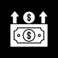 Money Growth Glyph Inverted Icon Design vector