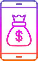 Smartphone Line Gradient Icon Design vector