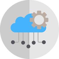 Cloud Computing Flat Scale Icon Design vector