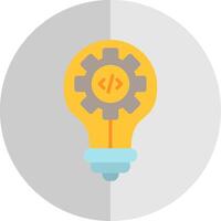 Idea Flat Scale Icon Design vector