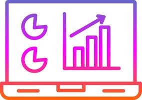 Data Analytics Line Gradient Icon Design vector