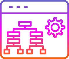 Hierarchy Line Gradient Icon Design vector