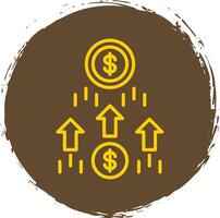 Money Growth Line Gradient Icon Design vector