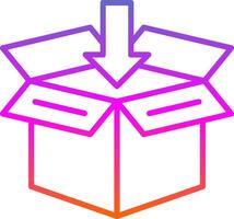 Open Box Line Gradient Icon Design vector