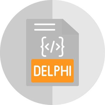 Delphi Flat Scale Icon Design vector