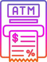 Atm Machine Line Gradient Icon Design vector