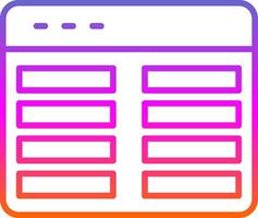 Web Programming Line Gradient Icon Design vector